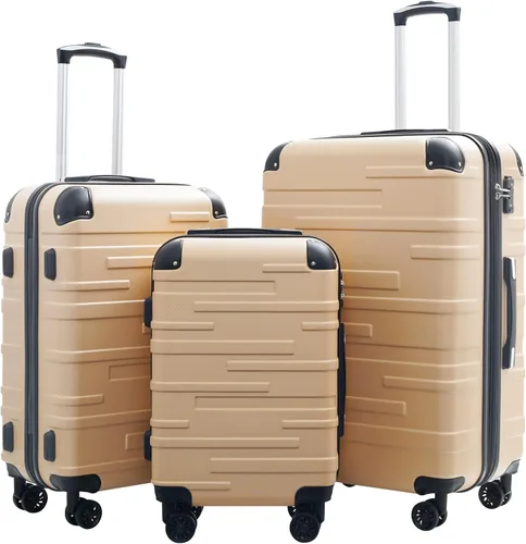 Vista 22 de Coolife Maleta extensible (solo 28") con cerradura TSA Spinner 2-Gris