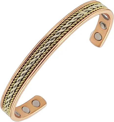Vista 9 de Pulseras de cobre de campo magnético de diseño elegante con imanes ultra fuertes - unisex - ajustable
