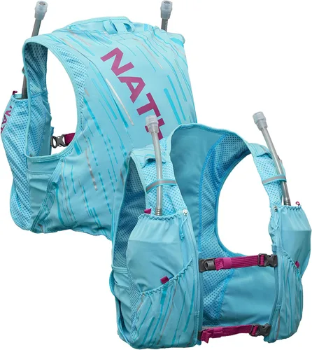 Vista 8 de Nathan Pinnacle Race Vest - Paquete de hidratación de 12 L, vejiga de agua de 1.6 L, chaleco para correr, bolsillos resistentes al agua, ligero