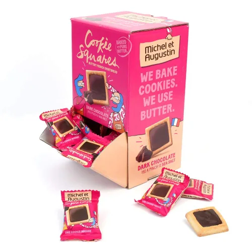 Vista 9 de Michel et Augustin Galletas, Aperitivos Envueltos Individualmente, Caja de Regalo Changemaker, Shortbread de Chocolate con Leche y Caramelo
