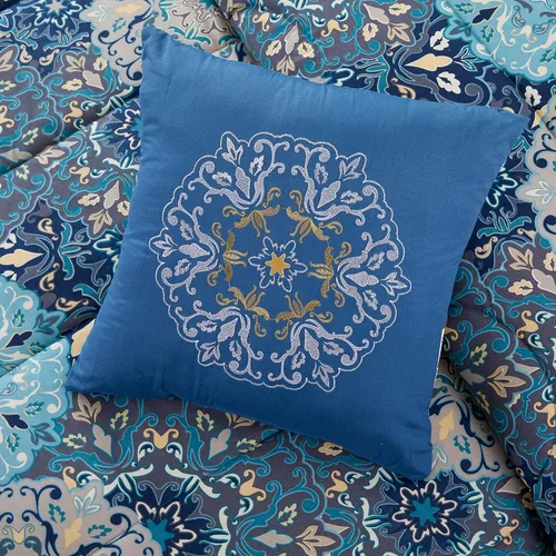 Vista 6 de Modern Threads - Juego de edredón de la colección Granada - Microfibra reversible - Elegante juego de cama estampado - Incluye edredón, sábanas