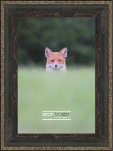 Vista 9 de Poster Palooza 5x5 Inch Traditional Black Complete Wood Square Picture Frame with UV Acrylic Plexiglass, Foam Board Backing & Hardware Included