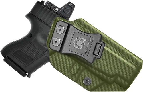 Vista 13 de Amberide IWB Kydex Holster for Glock 26/27 Gen1-5 and Glock 33 Gen3-4, Concealed Carry, Optics Ready, Adjustable Cant, Posi-Click Retention, Made in