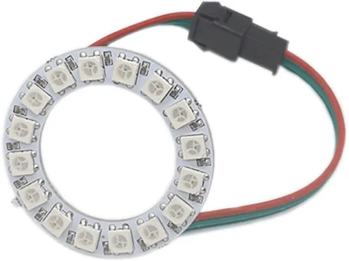 Vista 6 de WS2812 8 LED Pixel Ring Black PCB direccionable LED módulos 2812 IC RGB a todo color redondo llevado círculo DC5V