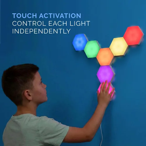 Vista 3 de Emberela HEXlights - Luces sensoriales para niños, 7 unidades, luces LED