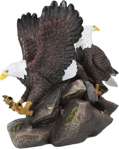 Vista 7 de Ebros Gift Juego de sujetalibros patriótico Freedom de extremo a extremo con águila calva americana, juego de esculturas para organización