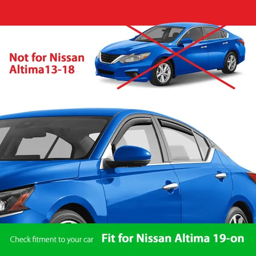 Vista 3 de Goodyear Deflectores de ventana de canal inastillables para Nissan Altima 2019-2026, protectores de lluvia, viseras de ventana para automóviles