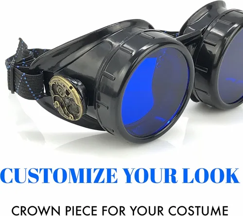 Vista 2 de Anteojo steampunk victorianos estilo soldador, punk- owp