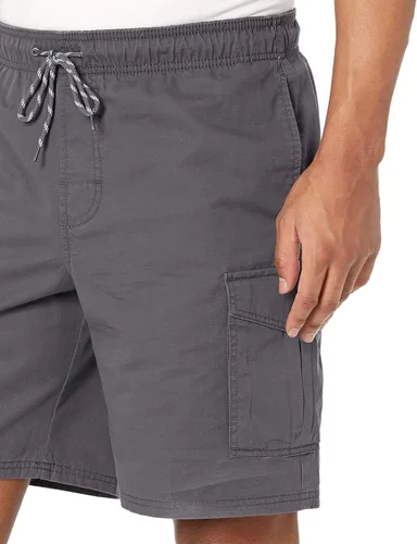 Vista 3 de Tienda Essentials Pantalones cortos cargo con cintura elástica para hombre de 9 pulgadas