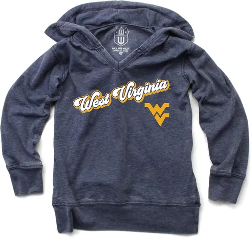Vista 30 de Wes and Willy NCAA Camiseta con Capucha de Cuello en V para Niñas Air Force Falcons Azul