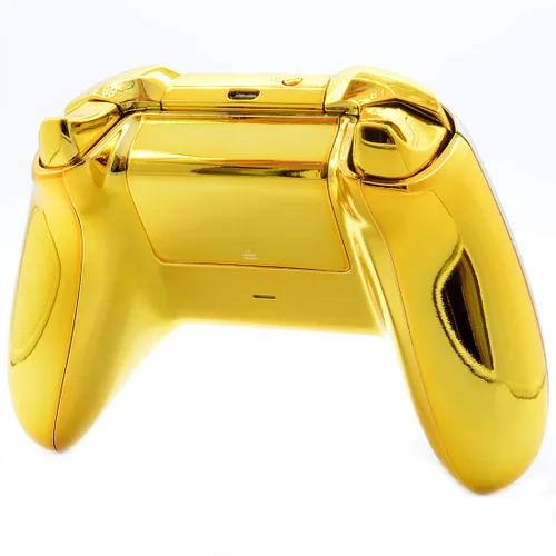 Vista 7 de Gold Thunder" UN-MODDED Custom Controller compatible with Xbox One SX Unique Design (with 3.5 jack)