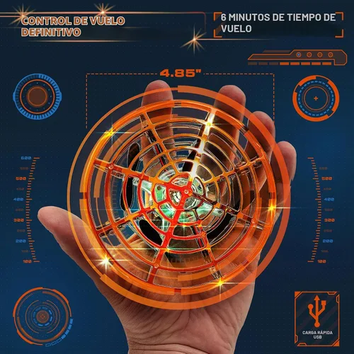 Vista 7 de Force1 Scoot Skeet Mini Drone Juego de disparos electrónico para niños (solo dron): Drones de mano para niños compatibles con Scoot Skeet LED