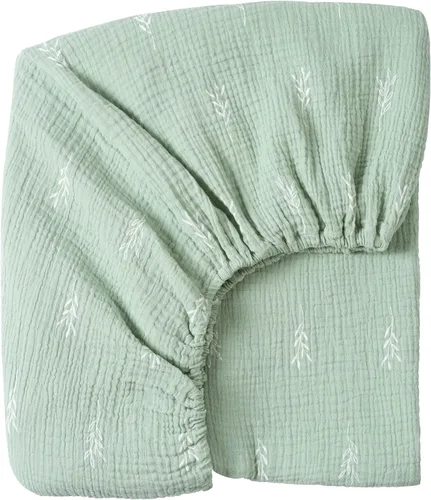 Vista 8 de Meracorallo Sábana bajera de muselina para cuna, 100% algodón, 28 x 52 pulgadas, suave y transpirable, para colchones estándar de cuna y niños