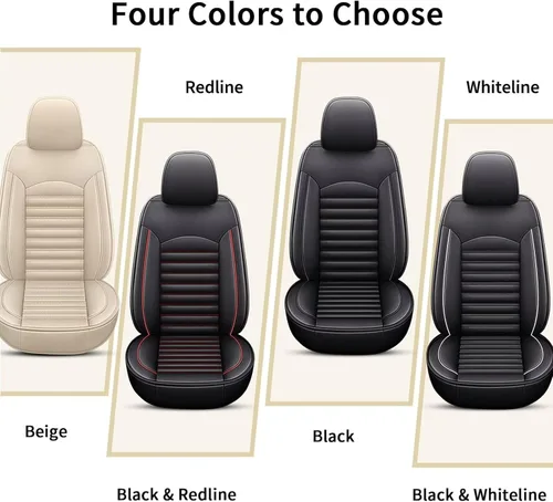 Vista 7 de IKABEVEM Fundas de Asientos de Coche Compatibles con GMC Canyon 2015-2025 2026 Cojín de Asiento Impermeable de Cuero Sintético Compatible con Airbag