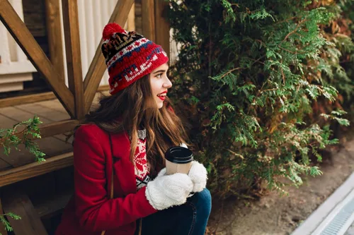 Vista 2 de TINKUY Peru - Gorro de invierno de lana de alpaca hecho a mano, unisex, talla única