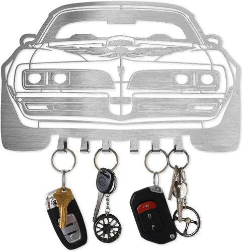 Vista 14 de MOOH Llavero de metal automotriz con 6 ganchos, regalo único para amantes de los automóviles montado en la pared para hombres y mujeres, decoración