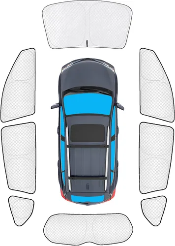 Vista 125 de KMF 6 piezas de parasoles gruesos para Mazda 3 Hatchback (No Sedán) 2014-2018 Accesorios, parasoles completos para parabrisas y ventanas de coche