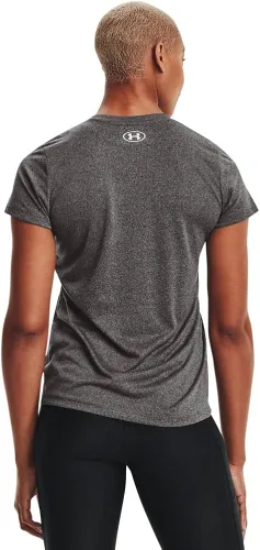Vista 2 de Under Armour - Camiseta UA Tech de manga corta y cuello en V para mujer, unicolor
