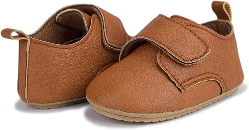 Vista 3 de HsdsBebe Zapatos Oxford de piel sintética con suela de goma suave, antideslizantes, para niños y niñas, para caminar, mocasines