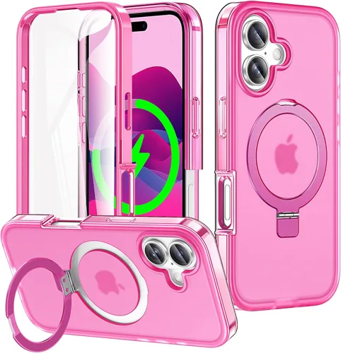 Vista 57 de Funda de cuerpo completo a prueba de golpes para iPhone 13 Pro con soporte magnético invisible [compatible con MagSafe] protector de pantalla