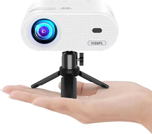 Vista 11 de Mini proyector con WiFi y Bluetooth, proyector VISSPL Full HD 1080P, proyector portátil para exteriores con trípode, proyector de cine en casa