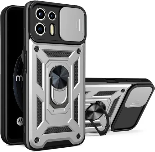 Vista 11 de Compatible con carcasa de soporte Infinix Zero Ultra 5G, con cubierta de lente de cámara deslizante compatible con funda Infinix Zero Ultra 5G Negro
