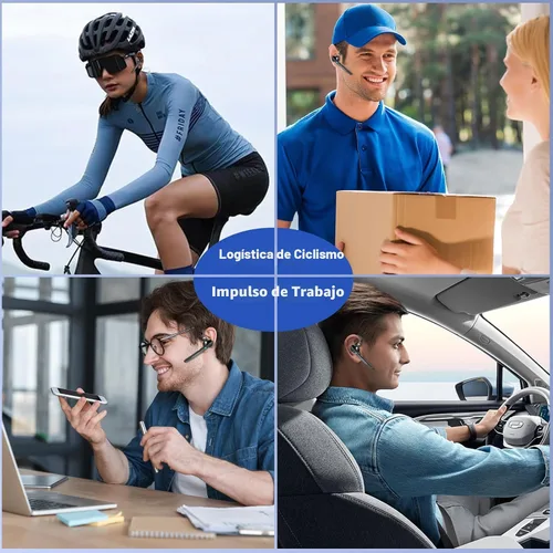 Vista 9 de Auriculares Bluetooth 2026, auriculares inalámbricos Bluetooth 5.3, auriculares de una sola oreja de 90 horas con audio APTX HD y botón de silencio