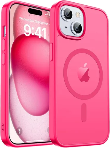 Vista 170 de zapica Funda magnética para iPhone Air, con protector de pantalla de vidrio templado, compatible con MagSafe, translúcida mate, a prueba de golpes