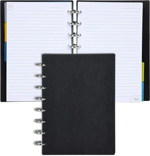 Vista 113 de Talia - Cuadernos de notas con tapas, planificador, personalizables, (Rosa de los 90, Junior (5.5 pulgadas x 8.5 pulgadas))