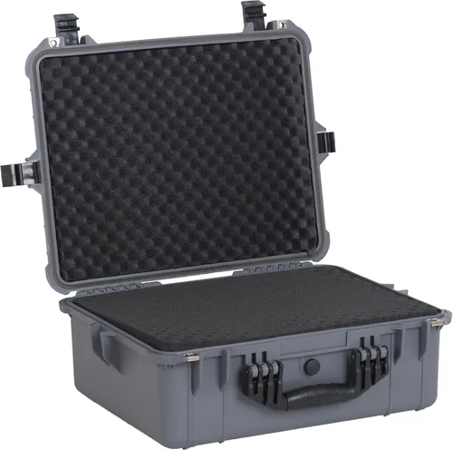 Vista 7 de MEIJIA Funda rígida protectora portátil impermeable para todo tipo de clima, funda compacta para cámara con espuma de ajuste personalizable, Gris