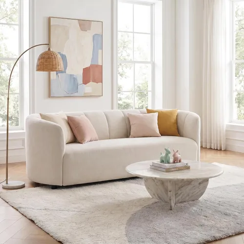 Vista 26 de Silla giratoria naranja con forma de barril, moderno círculo redondo individual con almohada para sala de estar, dormitorio, espacio pequeño, tela