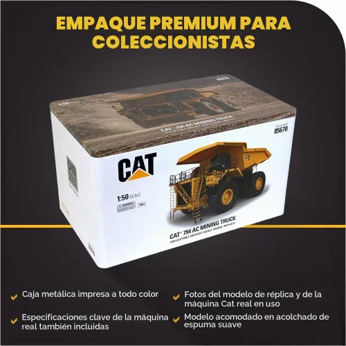 Vista 6 de Camión minero Caterpillar 794 AC 1:50 - Diecast Masters - Serie High Line - 85670