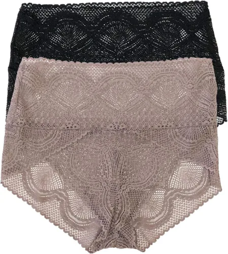 Vista 3 de Felina Finesse Mock Wrap Brief - Ropa interior para mujer, semitransparente, encaje elástico en 4 direcciones, súper elástico Back to Basics