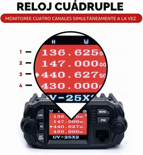 Vista 4 de BTECH UV-25X2 (Segunda Gen.) Mini base móvil de banda dual de 25 vatios, radio móvil: VHF, UHF Amateur (Ham)
