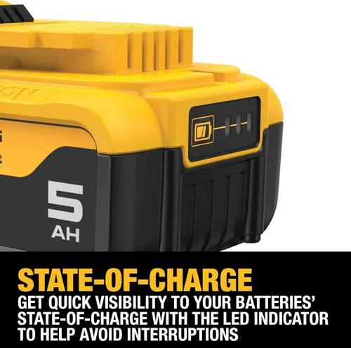 Vista 4 de DEWALT DCB205R 20V MAX 5 Ah Batería de iones de litio (renovada)