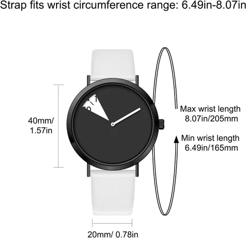 Vista 6 de SHENGKE Women Minimalist Watch Ultra Thin Leather Strap Fashion Creative Waterproof Watch