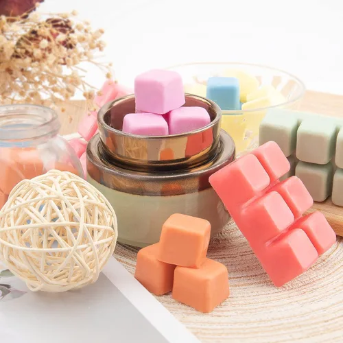 Vista 4 de UCC Cera derretida, cubos de cera de soja, aroma fuerte de larga duración, mezcla perfumada prémium para derretir tartas, romero menta, rosa