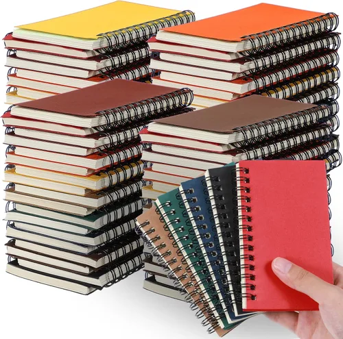 Vista 32 de Jutom 2 cuadernos pequeños en espiral, blocs de notas de 3 x 5 pulgadas, cuadernos de bolsillo pequeños a granel, mini bloc de notas con páginas