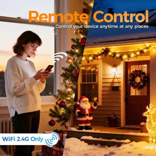 Vista 2 de Enchufe Inteligente para Exteriores Impermeable, TESSAN Enchufe WiFi Inteligente Compatible con Alexa, Google Assistant, Regleta de Alimentación