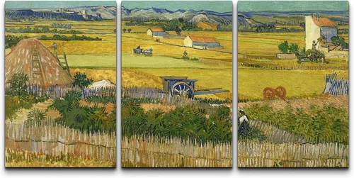 Vista 31 de wall26 Lienzo enmarcado para pared, juego de arte con flores de almendra de Vincent Van Gogh, naturaleza, ilustraciones de área silvestre, bellas