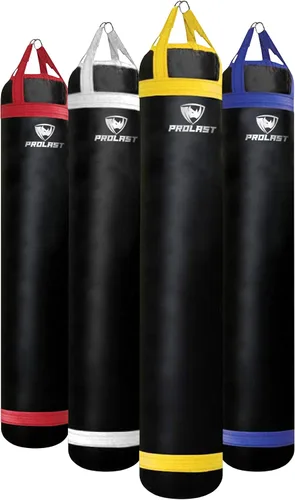 Vista 9 de Saco de boxeo pesado para adultos, boxeo, artes marciales, Muay Thai, equipo de entrenamiento de fuerza, relleno, 6 pies, 150 libras, correa