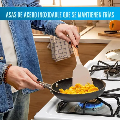 Vista 3 de Calphalon - Juego de cocina esencial clásico, antiadherente, anodizado de 10 piezas