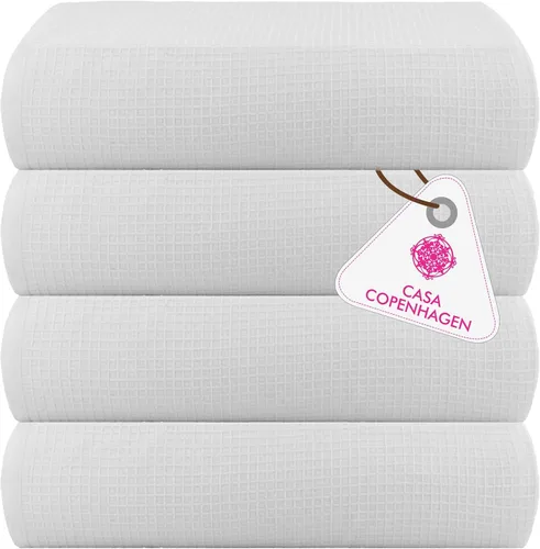 Vista 76 de CASA COPENHAGEN Exotic - Juego de 6 toallas de diseño de 100% algodón egipcio, color azul aguamarina, 550 GSM, 2 toallas de baño, 2 toallas de baño