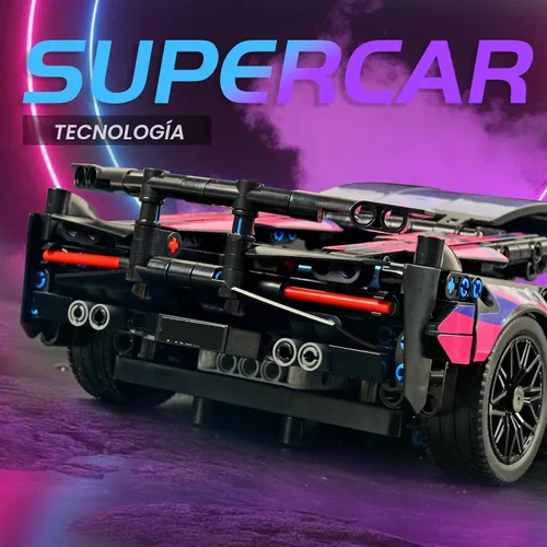Vista 4 de Juego de construcción de coches a control remoto, kit de construcción de carreras deportivas técnicas 1:14 with Motors and Rechargeable Battery