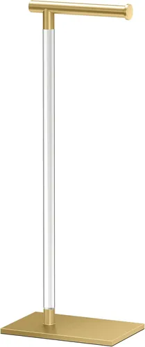 Vista 14 de Gatco 1431SN, soporte de papel higiénico independiente con base rectangular, moderno, 22.25 pulgadas, níquel satinado/soporte de papel higiénico