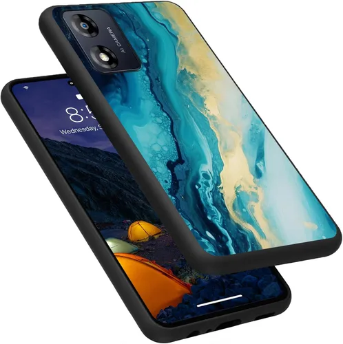 Vista 240 de Funda para Motorola Moto G Play 4G 2024, delgada y ligera, de silicona de TPU suave, color negro, ultrafina, para Motorola Moto G Play 4G 2024, Art