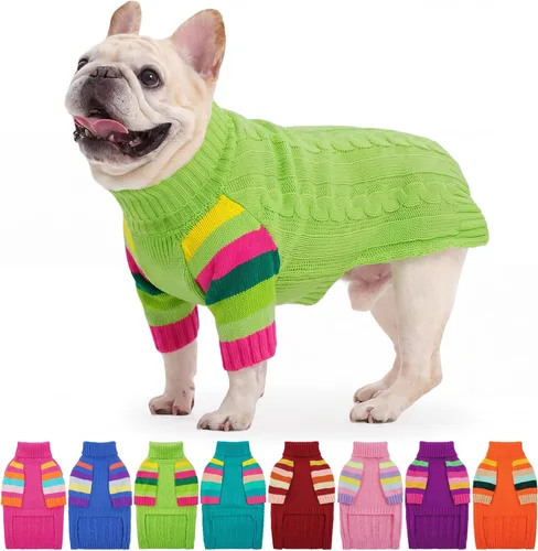 Vista 43 de Suéter XS para perro, suéter de cuello alto con manga para Yorkie Azul