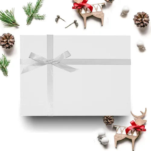 Vista 3 de 12 cajas de regalo grandes blancas con tapa, caja de regalo plegable de 12 x 9 x 4 pulgadas con cinta, cajas de regalo de fiesta para regalos, día