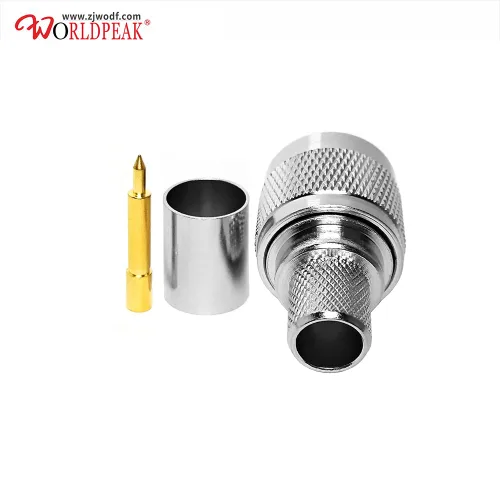 Vista 5 de Conector coaxial N Conector macho Conectores de crimpado para cable coaxial RG213