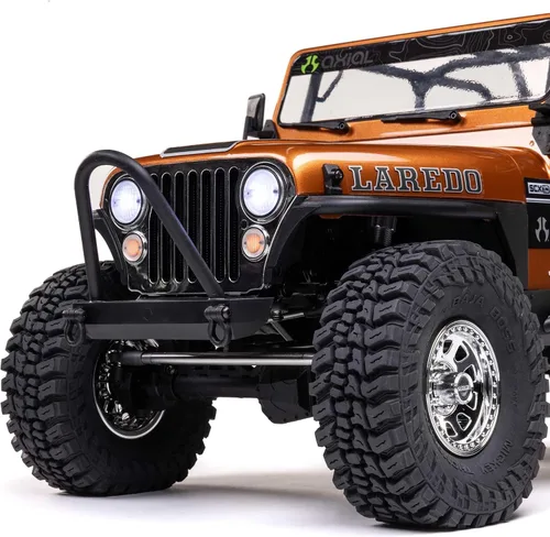 Vista 18 de Axial 1/10 SCX10 III Jeep CJ-7 4X4 RTR cepillado RC Rock Crawler, cobre